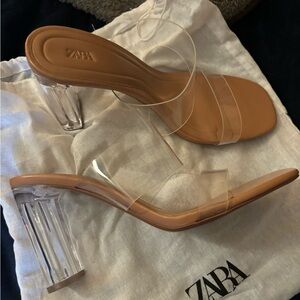 Zara clear pumps size 8  never warn
